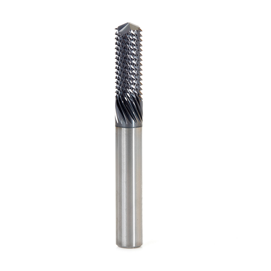 Amana 48055-D High Performance Solid Carbide Fiberglass and Composite Cutting 3/8 Dia x 1 x 3/8 Shank AlTiN Coated Drill End Router Bit