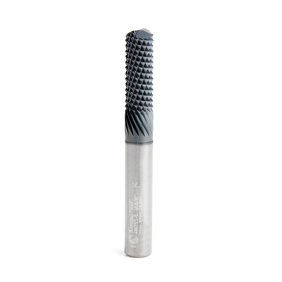Amana 48055-E High Performance Solid Carbide Fiberglass and Composite Cutting 3/8 Dia x 1 x 3/8 Shank AlTiN Coated End Mill Router Bit