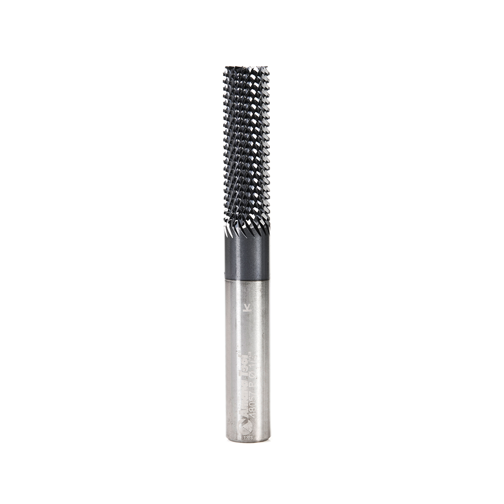Amana 48057-B High Performance Solid Carbide Fiberglass and Composite Cutting 1/2 Dia x 1-5/8 x 1/2 Shank AlTiN Coated Burr End Router Bit