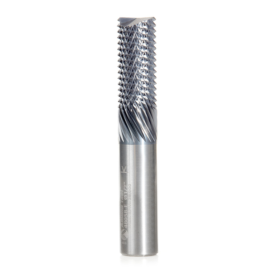 Amana 48058-E High Performance Solid Carbide Fiberglass and Composite Cutting 1/2 Dia x 1-1/8 x 1/2 Shank AlTiN Coated Mill End Router Bit