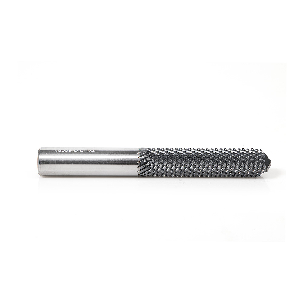 Amana 48059-D High Performance Solid Carbide Fiberglass and Composite Cutting 1/2 Dia x 2-1/8 x 1/2 Shank AlTiN Coated Drill End Router Bit