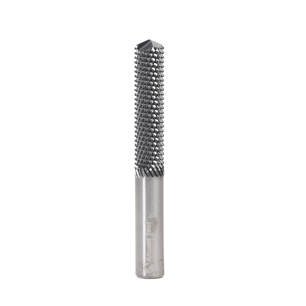 Amana 48059-D High Performance Solid Carbide Fiberglass and Composite Cutting 1/2 Dia x 2-1/8 x 1/2 Shank AlTiN Coated Drill End Router Bit