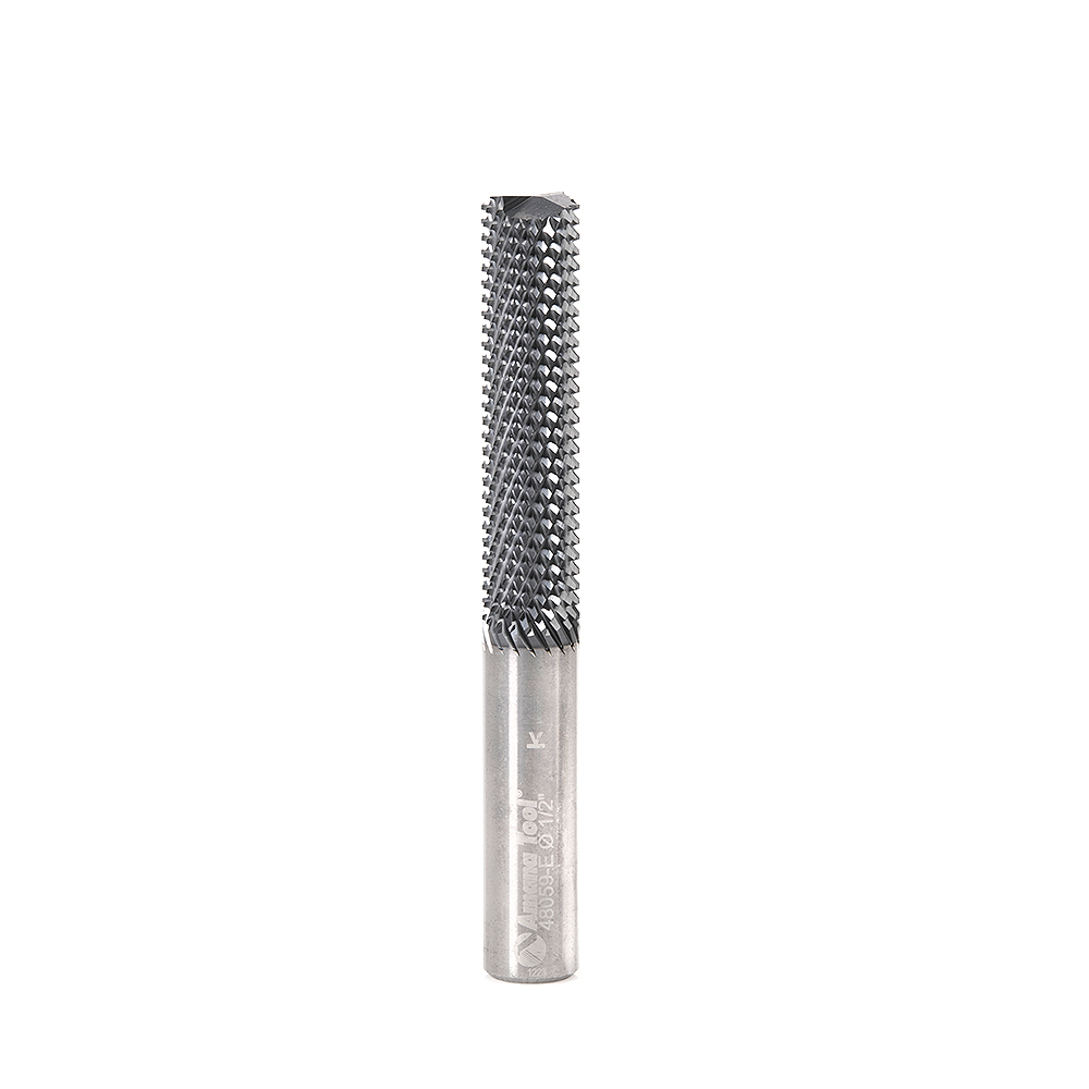 Amana 48059-E High Performance Solid Carbide Fiberglass and Composite Cutting 1/2 Dia x 2-1/8 x 1/2 Shank AlTiN Coated Mill End Router Bit
