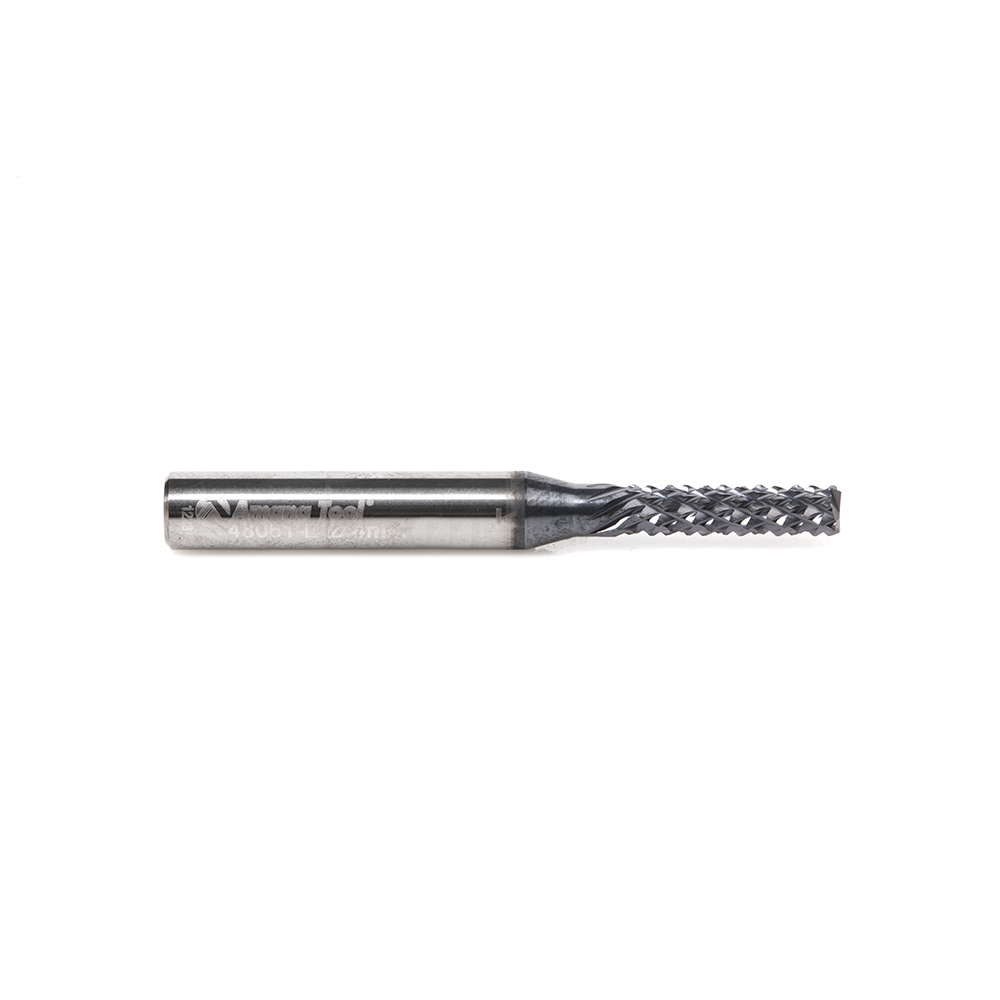 Amana 48061-E High Performance Solid Carbide Fiberglass and Composite Cutting 4mm Dia x 16mm x 6mm Shank AlTiN Coated Mill End Router Bit