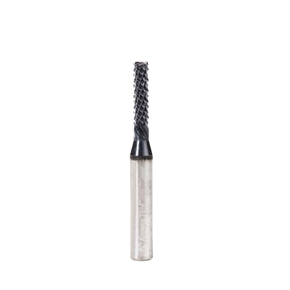 Amana 48061-E High Performance Solid Carbide Fiberglass and Composite Cutting 4mm Dia x 16mm x 6mm Shank AlTiN Coated Mill End Router Bit