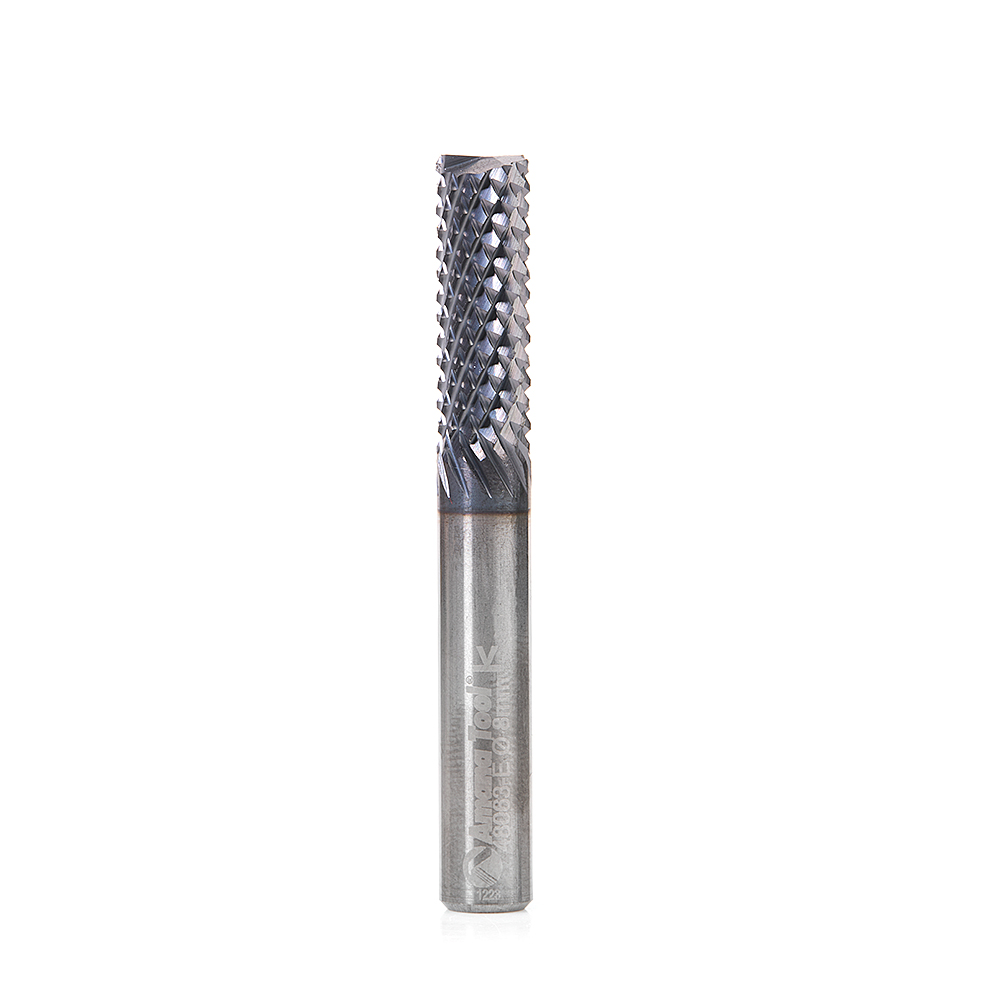 Amana 48063-E High Performance Solid Carbide Fiberglass and Composite Cutting 8mm Dia x 25mm x 8mm Shank AlTiN Coated Mill End Router Bit