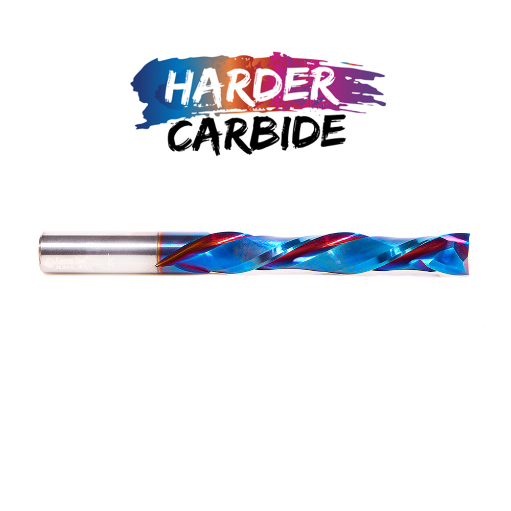 Amana 48309-K CNC Solid Carbide Spektra, Extreme Tool Life Coated Compression Spiral 1/2 Dia x 3 Inch x 1/2 Shank Router Bit