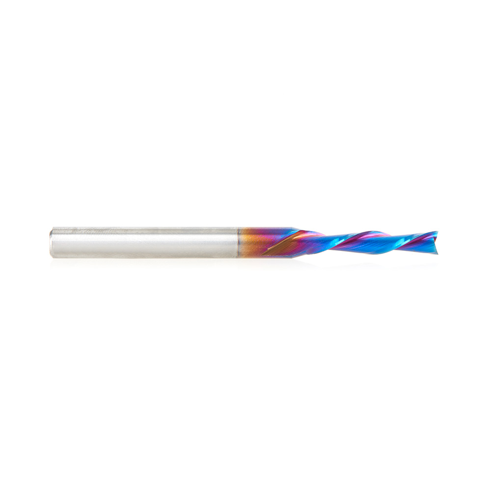 Amana 48340-K Solid Carbide Spektra, Extreme Tool Life Coated Spiral Plunge 3/16 Dia x 1 x 1/4 Inch Shank, Down-Cut