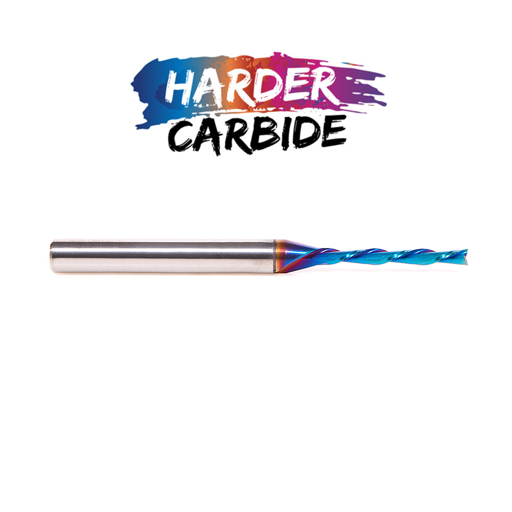 Amana 48341-K Solid Carbide Spektra, Extreme Tool Life Coated Spiral Plunge 1/8 Dia x 1 x 1/4 Inch Shank Down-Cut