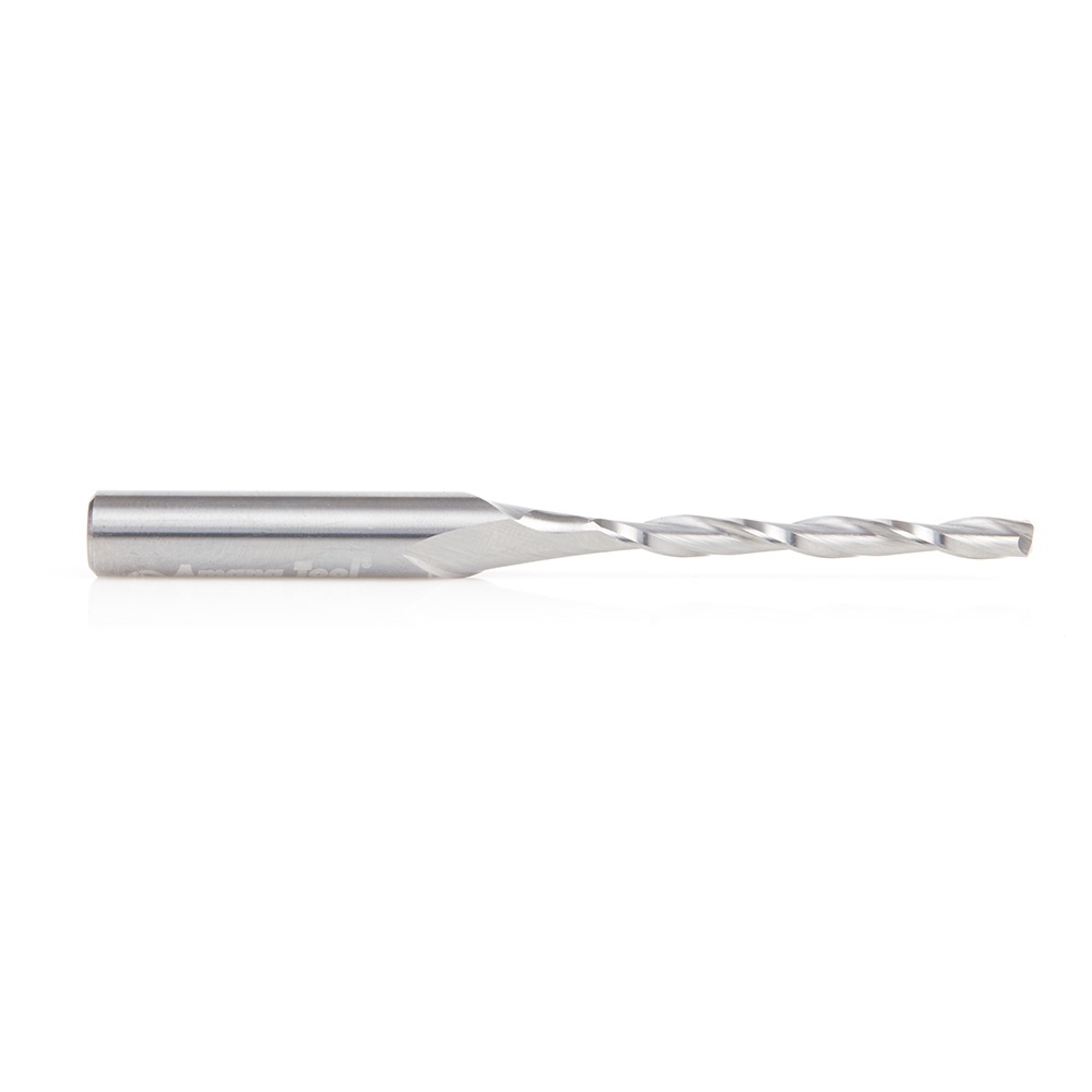 Amana 48442 Solid Carbide CNC Foam Cutting Up-Cut Square End Spiral 3mm Dia x 28mm x 6mm Shank x 64mm Long Router Bit