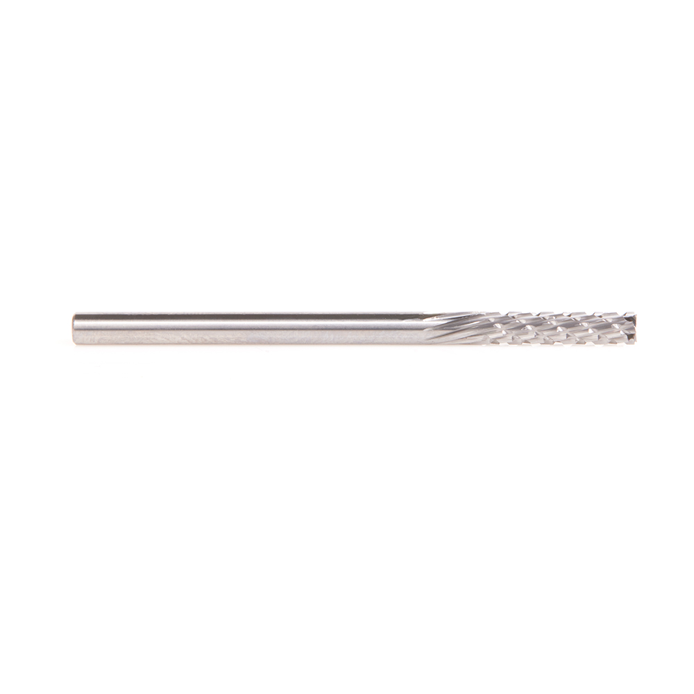 Amana 48450 Solid Carbide CNC Spiral Carbon Graphite & Carbon Fiber Panel Cutting 3mm Dia x 13mm x 3mm Shank x 50mm Long Down-Cut Router Bit