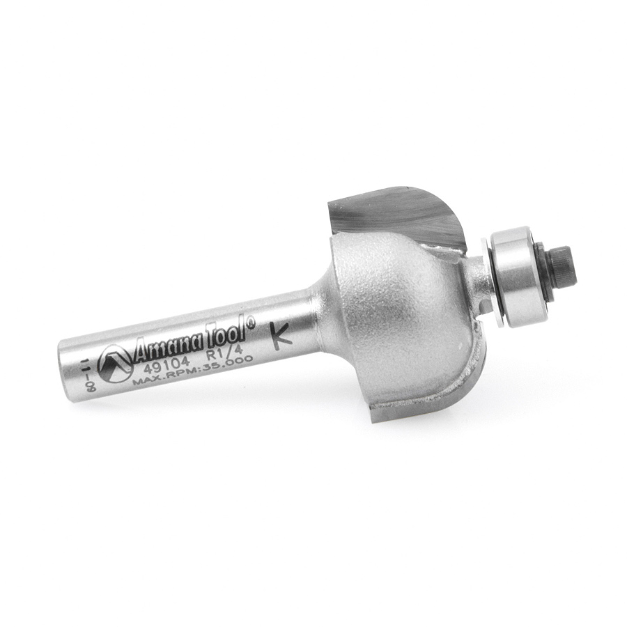 Amana 49104 Carbide Tipped Cove 1/4 Radius x 7/8 Dia x 9/16 x 1/4 Inch Shank