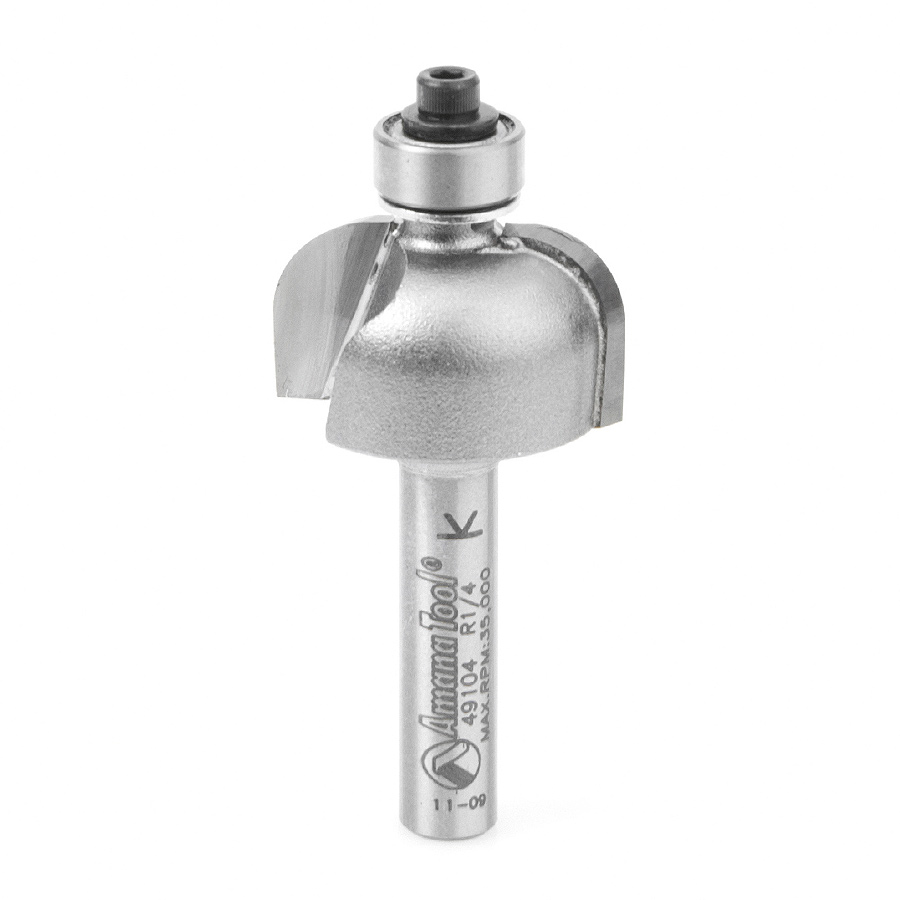 Amana 49104 Carbide Tipped Cove 1/4 Radius x 7/8 Dia x 9/16 x 1/4 Inch Shank