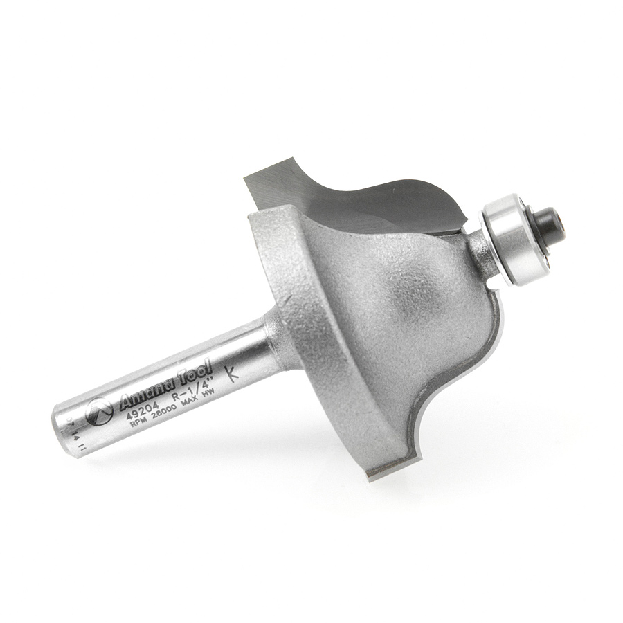 Amana 49204 Carbide Tipped Roman Ogee 1/4 Radius x 1-3/8 Dia x 13/16 x 1/4 Inch Shank
