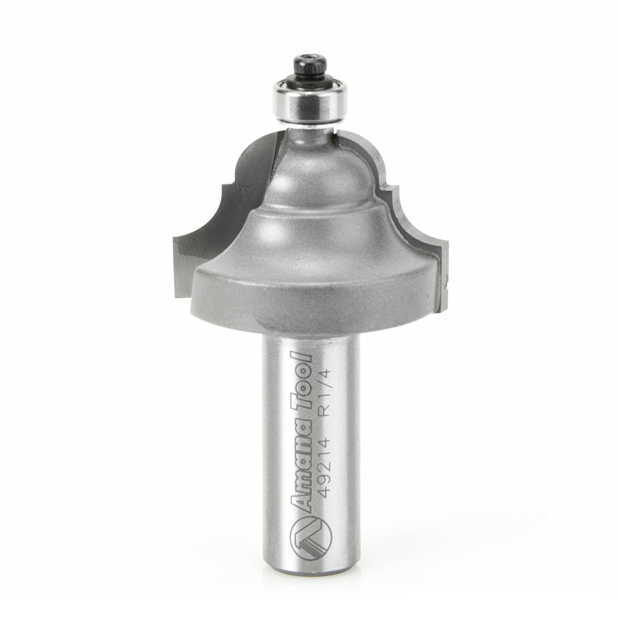 Amana 49214 Carbide Tipped Double Roman Ogee 1/4 Radius x 1-3/8 Dia x 7/8 x 1/2 Inch Shank