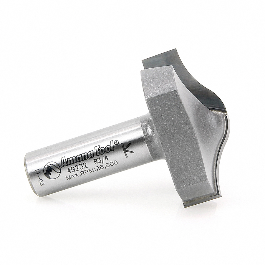 Amana 49232 Carbide Tipped Plunge Raised Ogee 3/8 Radius x 1-5/8 Dia x 23/32 x 1/2 Inch Shank