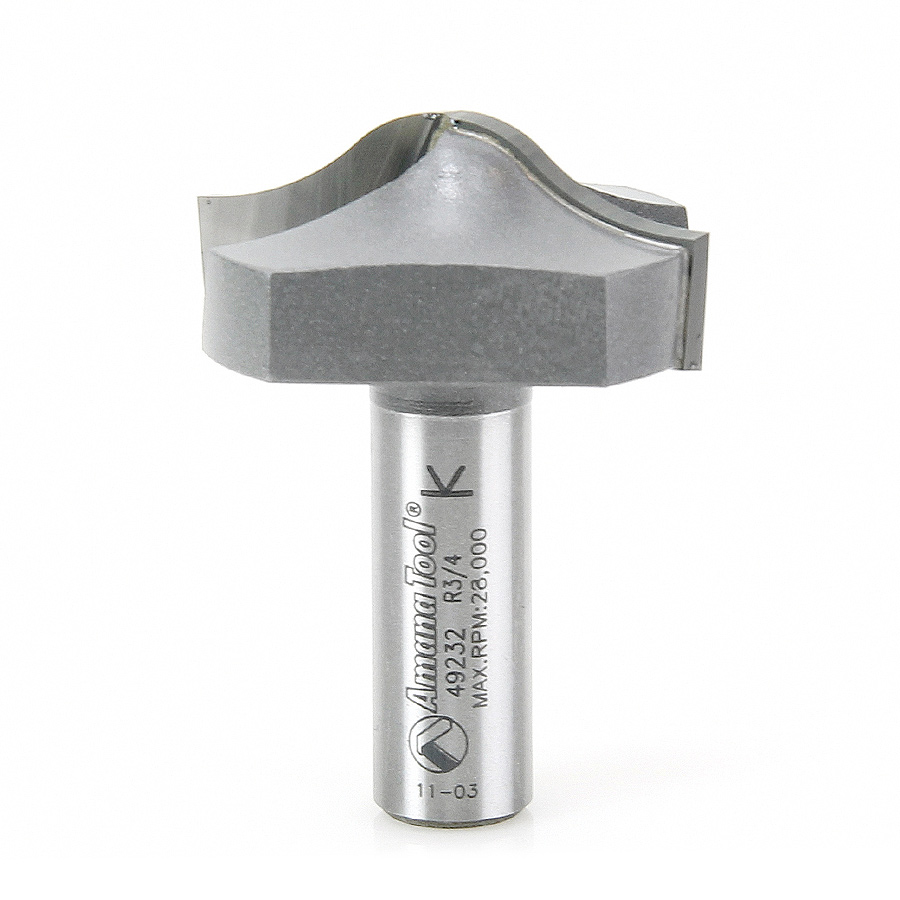 Amana 49232 Carbide Tipped Plunge Raised Ogee 3/8 Radius x 1-5/8 Dia x 23/32 x 1/2 Inch Shank