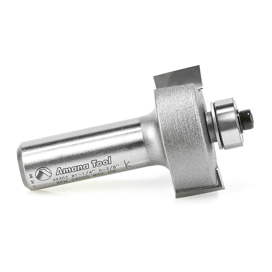 Amana 49302 Rabbeting 3/8 Depth x 1-1/4 Dia x 1/2 x 1/2 Inch Shank
