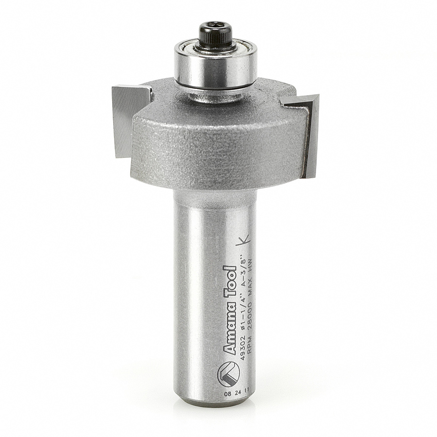 Amana 49302 Rabbeting 3/8 Depth x 1-1/4 Dia x 1/2 x 1/2 Inch Shank