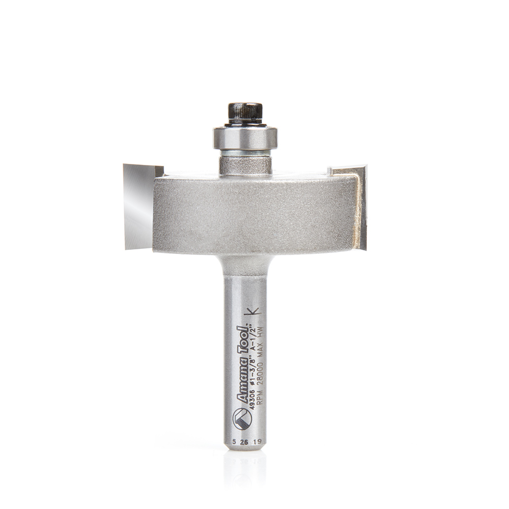 Amana 49306 Rabbeting 1/2 Depth x 1-3/8 Dia x 1/2 x 1/4 Inch Shank