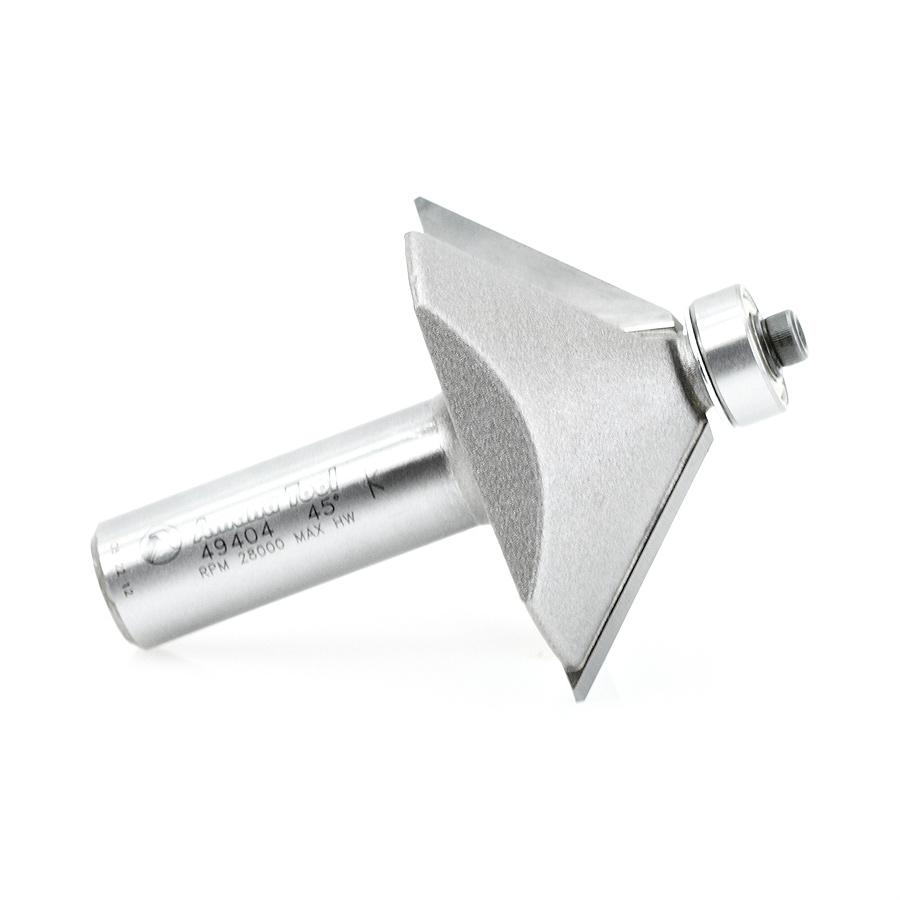 Amana 49404 Carbide Tipped Chamfer 45 Degree x 1-31/32 Inch Dia x 3/4 x 1/2 Shank