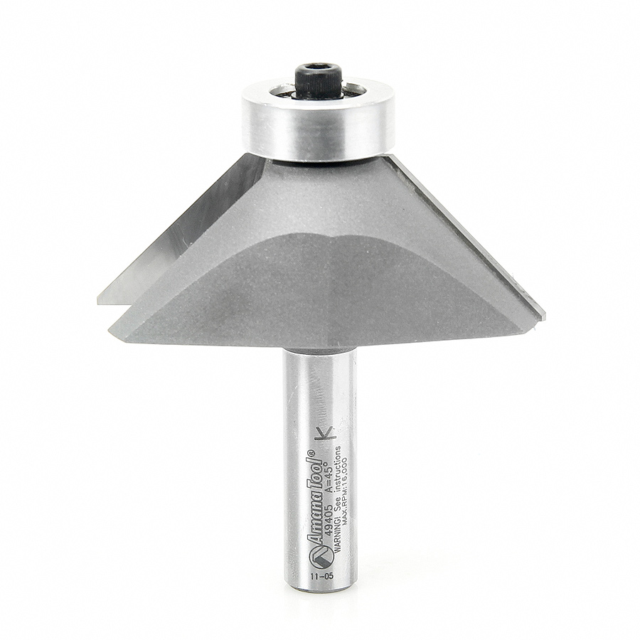 Amana 49405 Carbide Tipped Chamfer 45 Degree x 3 Inch Dia x 1-1/16 Inch x 1/2 Shank
