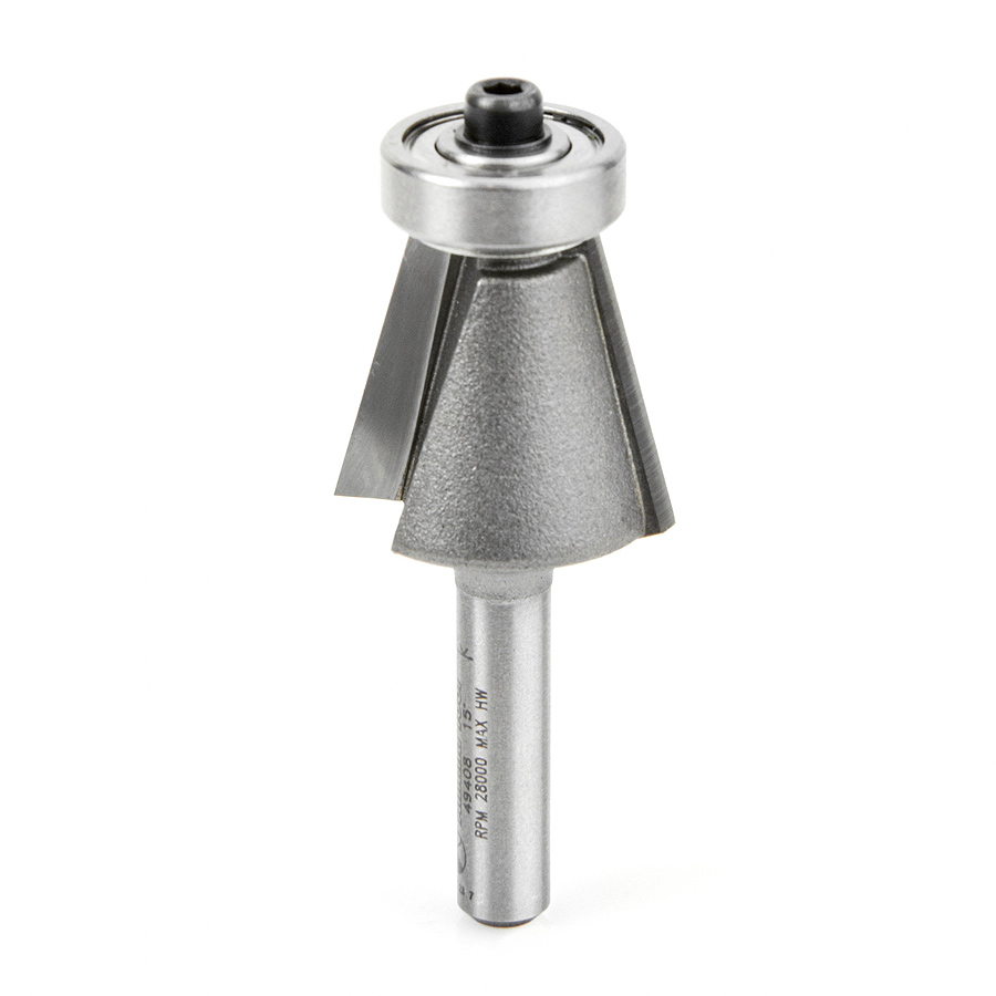 Amana 49408 Carbide Tipped Chamfer 15 Degree x 7/8 Dia x 3/4 x 1/4 Inch Shank