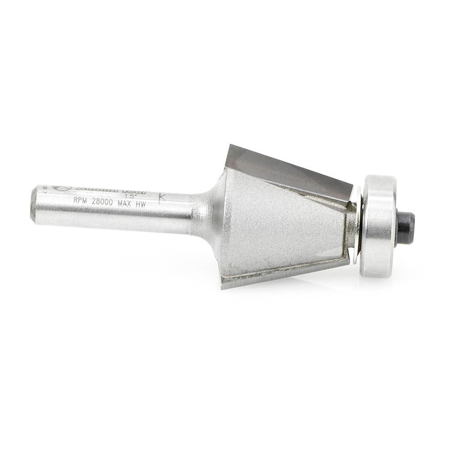 Amana 49409 Carbide Tipped Lansen Stainless Steel Edge Sinks 15 Deg Bevel x 7/8 Dia x 7/8 x 1/4 Inch Shank