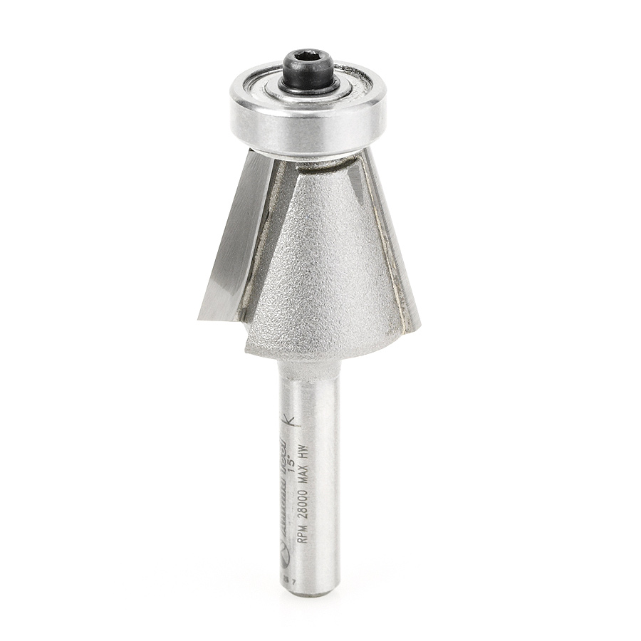 Amana 49409 Carbide Tipped Lansen Stainless Steel Edge Sinks 15 Deg Bevel x 7/8 Dia x 7/8 x 1/4 Inch Shank
