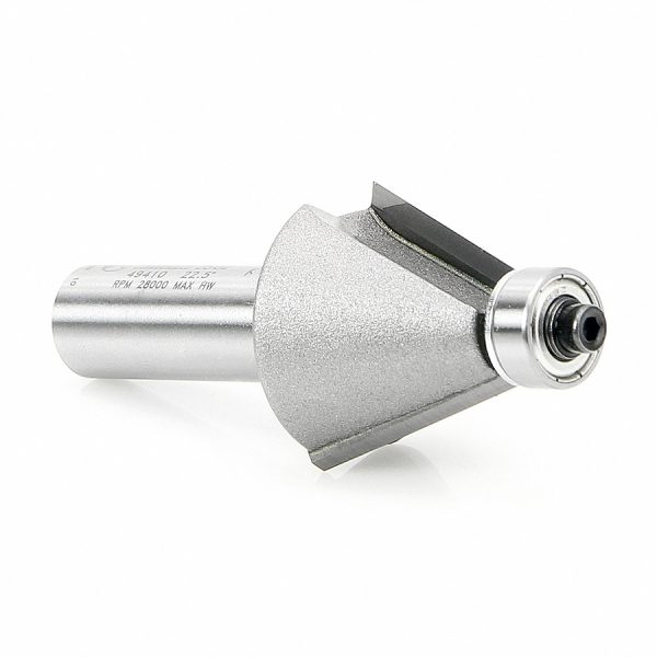 Amana 49410 Carbide Tipped Chamfer 22-1/2 Degree x 1-1/4 Dia x 15/16 x 1/2 Inch Shank