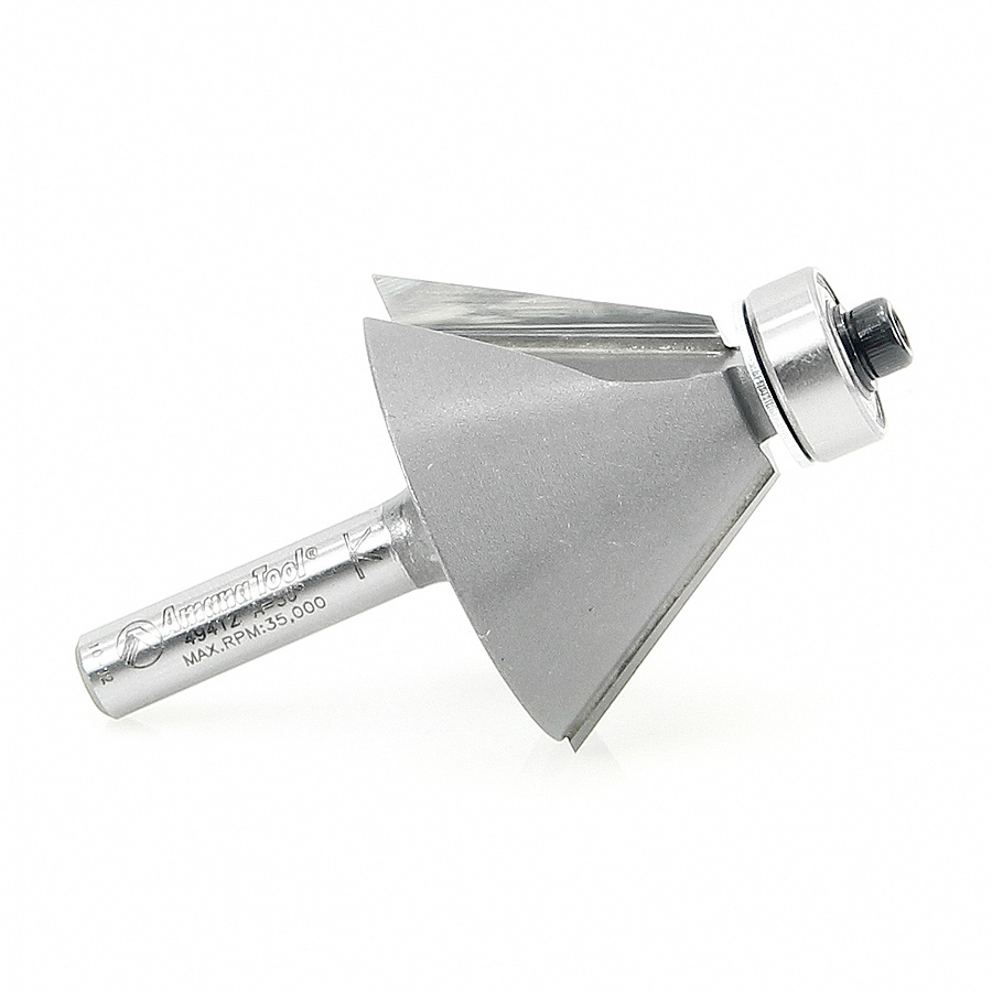 Amana 49412 Carbide Tipped Chamfer 30 Degree x 1-3/8 Dia x 13/16 x 1/4 Inch Shank