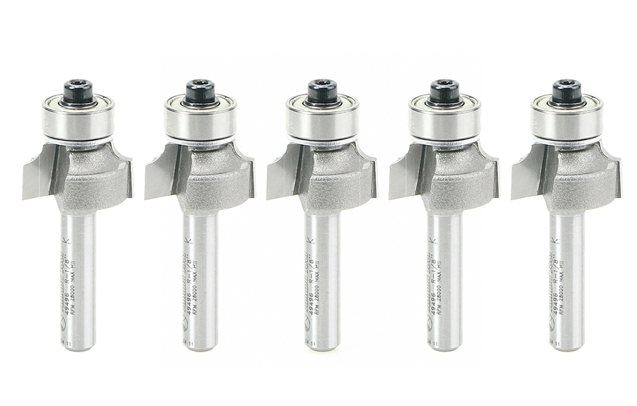 Amana 49496-5 5-Pack Carbide Tipped Corner Round 1/8 Radius x 3/4 Dia x 3/8 x 1/4 Inch Shank