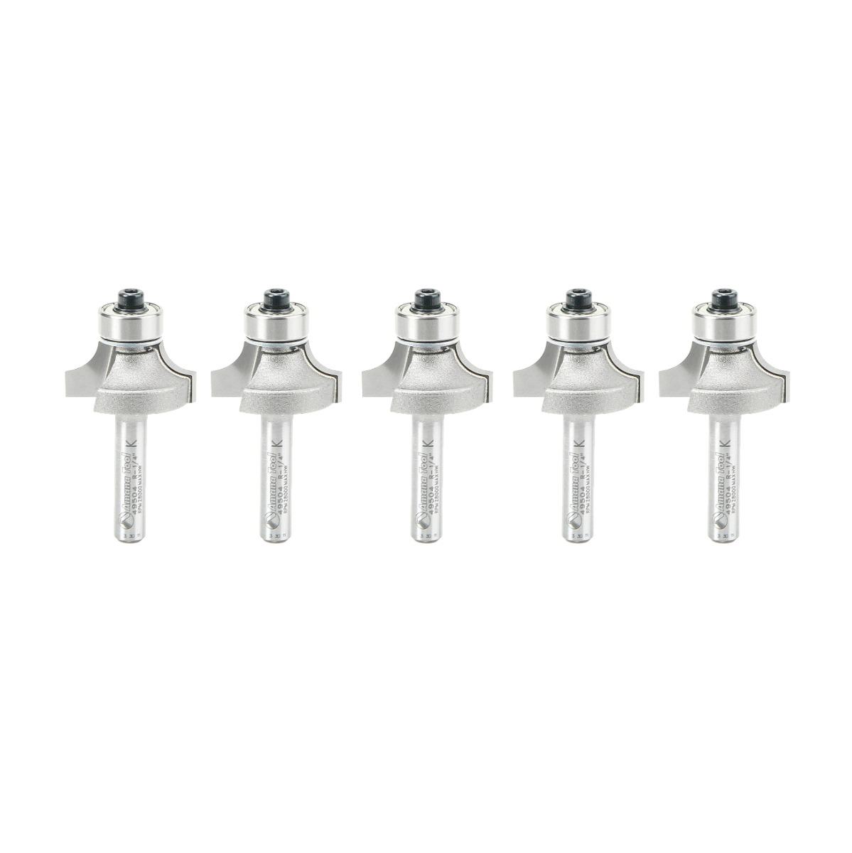 Amana 49504-5 5-Pack Carbide Tipped Corner Round 1/4 Radius x 1 Inch Dia x 1/2 x 1/4 Shank