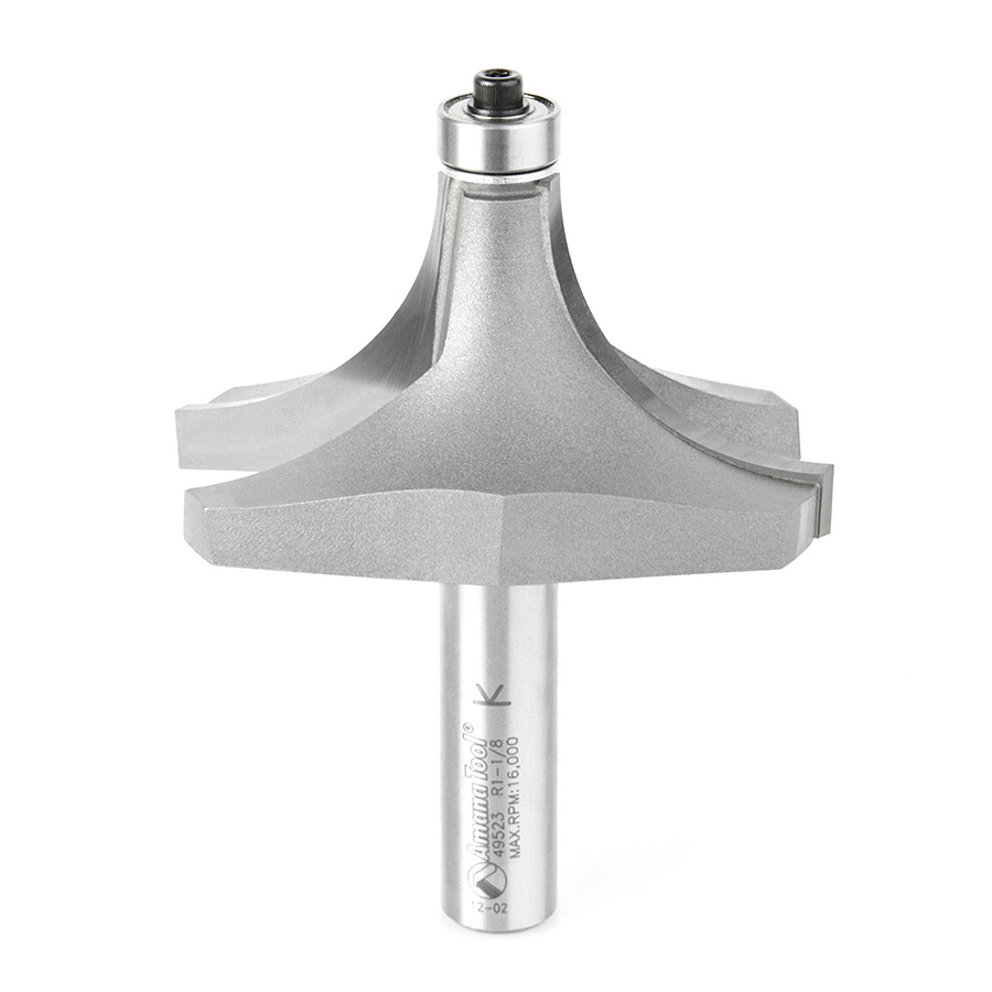 Amana 49523 Carbide Tipped Corner Round 1-1/8 Radius x 2-3/4 Dia x 1-3/8 x 1/2 Inch Shank