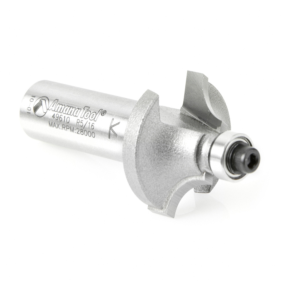 Amana 49610 Carbide Tipped Beading 5/16 Radius x 1-1/8 Dia x 1/2 x 1/2 Inch Shank