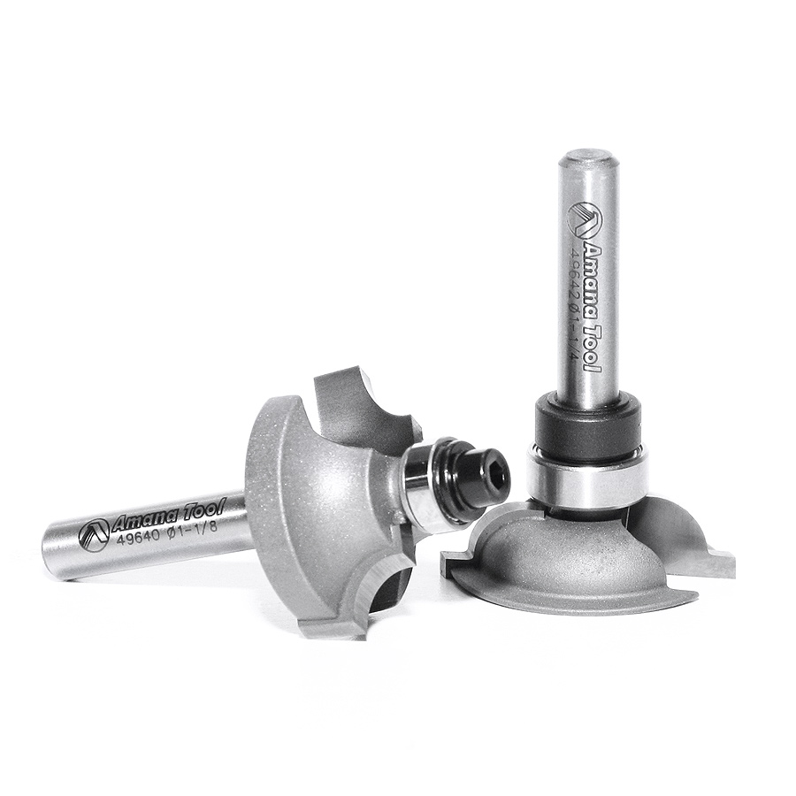 Amana 49643 Carbide Tipped Bead Stile and Rail 1/4 Inch Shank Set
