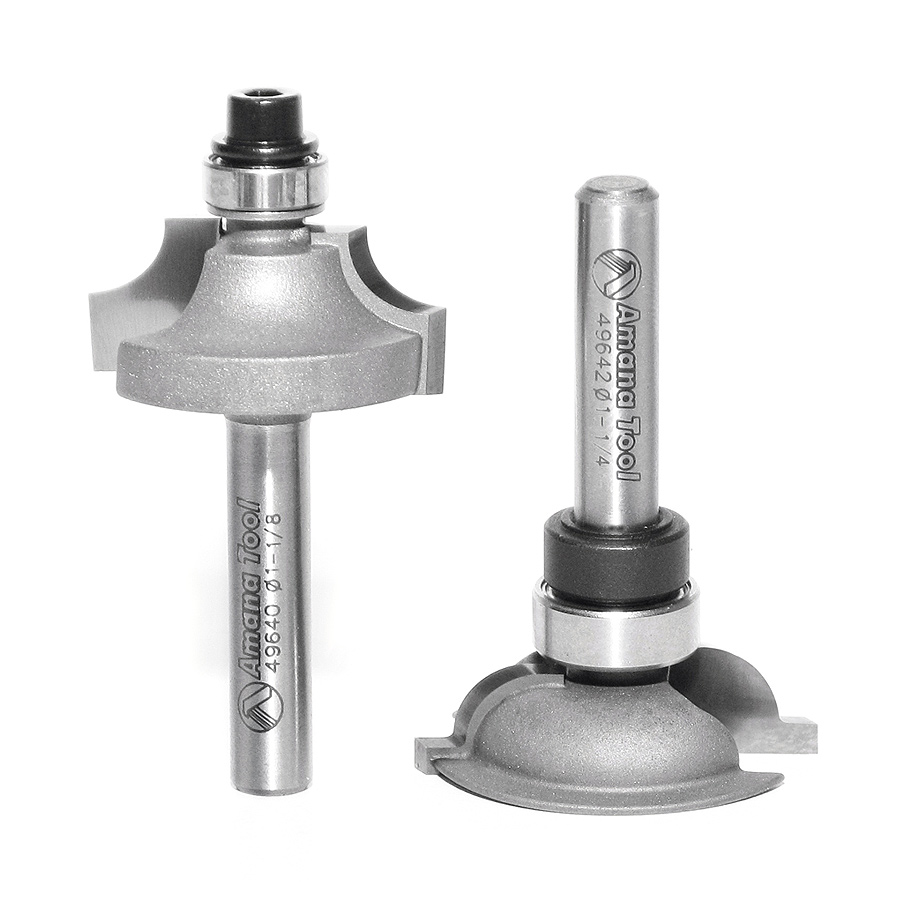 Amana 49643 Carbide Tipped Bead Stile and Rail 1/4 Inch Shank Set