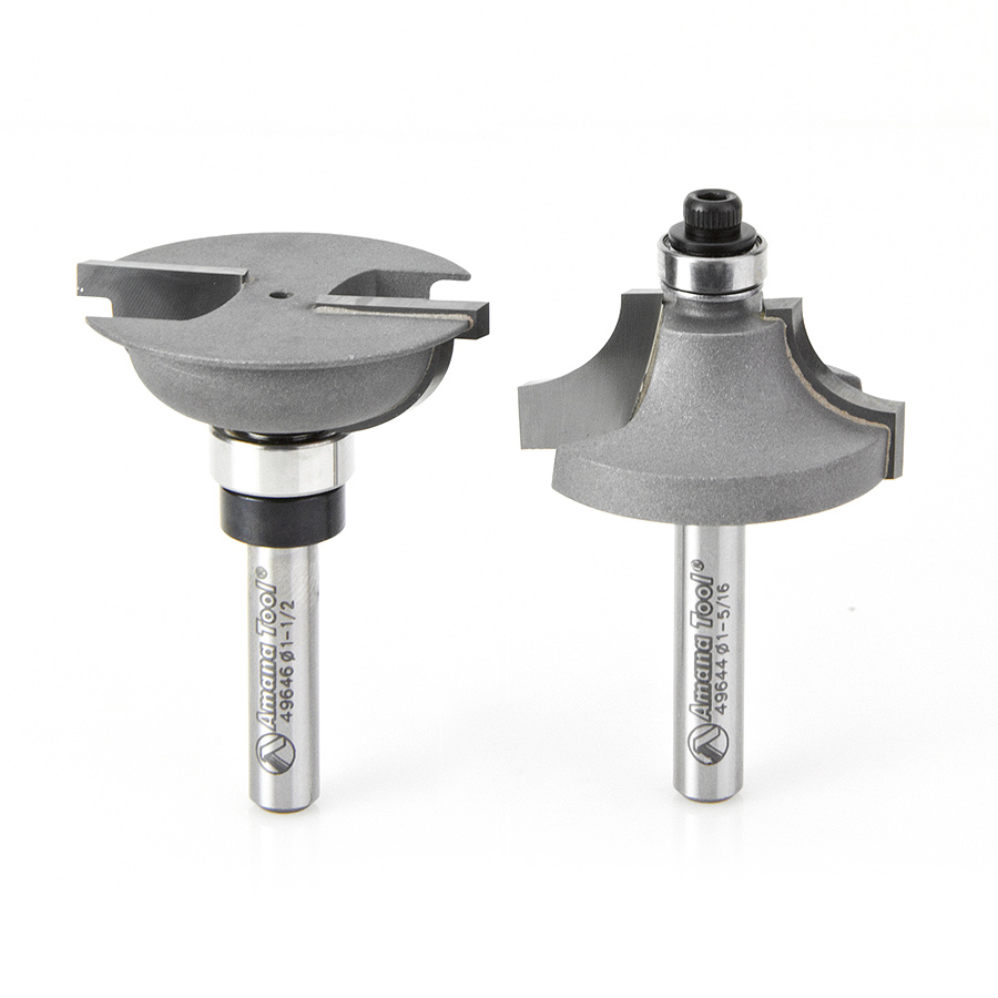 Amana 49647 Carbide Tipped Bead Stile and Rail 1/4 Inch Shank Set