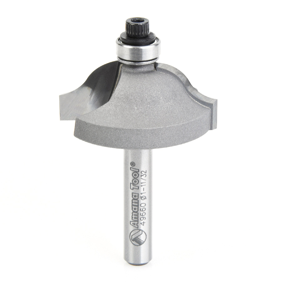 Amana 49660 Carbide Tipped Ogee Stile 1-11/32 Dia x 1/2 x 11/32 Radius x 1/4 Inch Shank