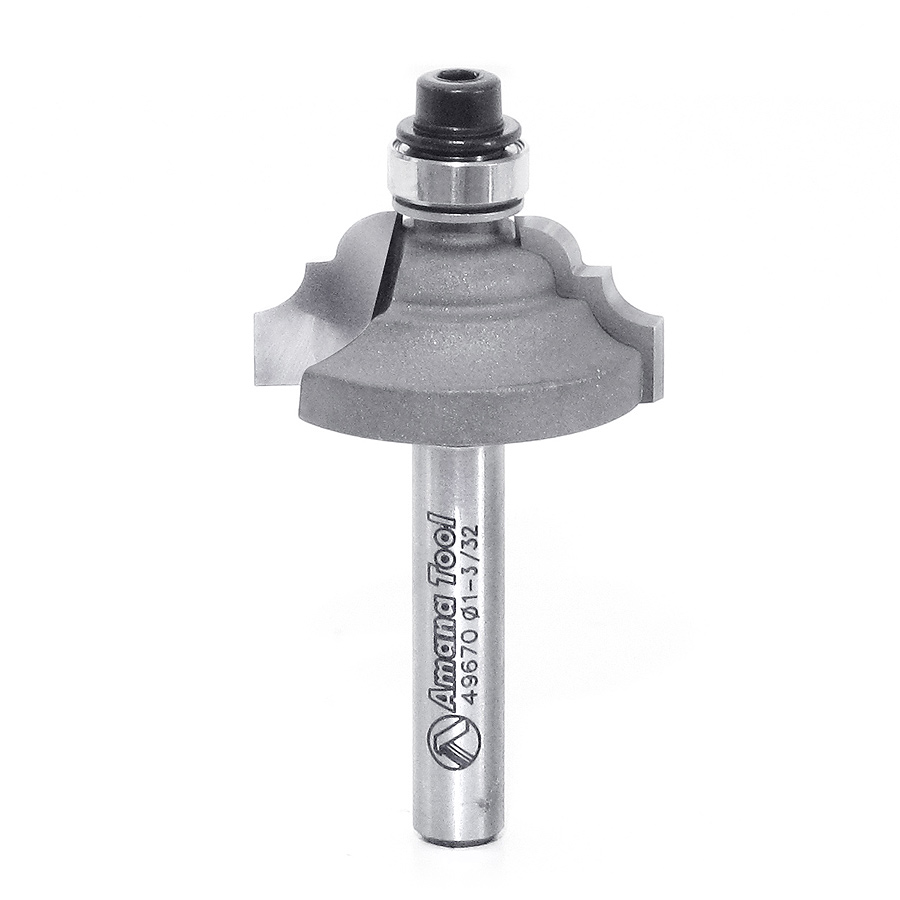 Amana 49670 Carbide Tipped Classical Stile 1-3/32 Dia x 1/2 x 9/64 Radius x 1/4 Inch Shank