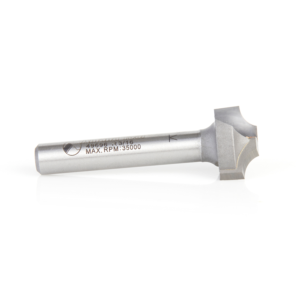 Amana 49696 Carbide Tipped Plunging Round Over 3/16 Radius x 5/8 Dia x 5/16 x 1/4 Inch Shank