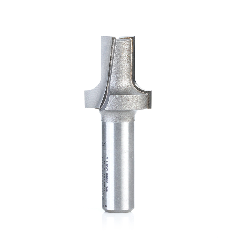 Amana 49705 Carbide Tipped Plunging Round Over 3/16 Radius x 1 Dia x 1-3/32 Inch x 1/2 Shank