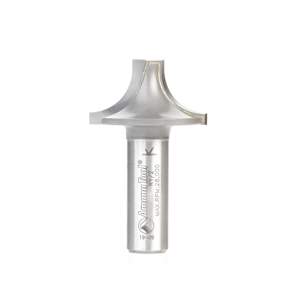 Amana 49721 Carbide Tipped Plunging Round Over 1/2 Radius x 1-3/8 Dia x 3/4 Inch x 1/2 Shank