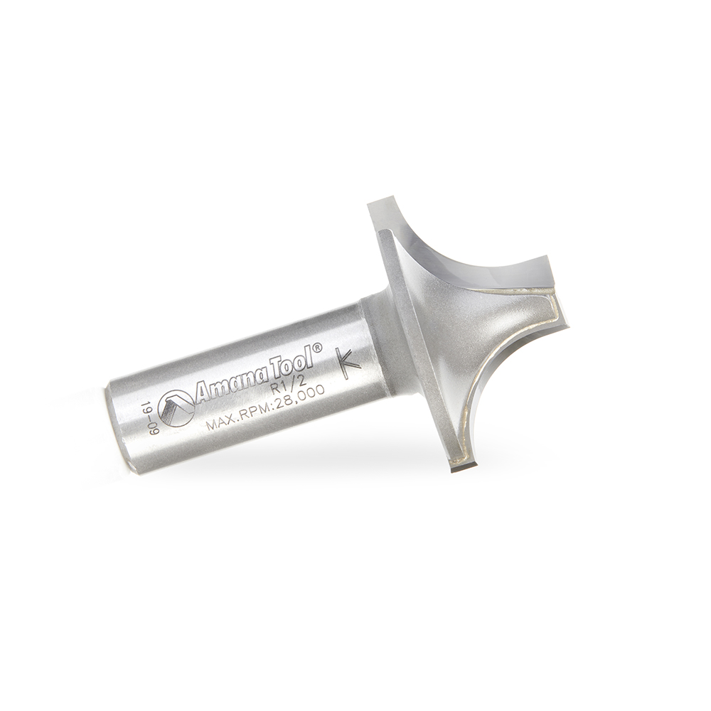 Amana 49721 Carbide Tipped Plunging Round Over 1/2 Radius x 1-3/8 Dia x 3/4 Inch x 1/2 Shank