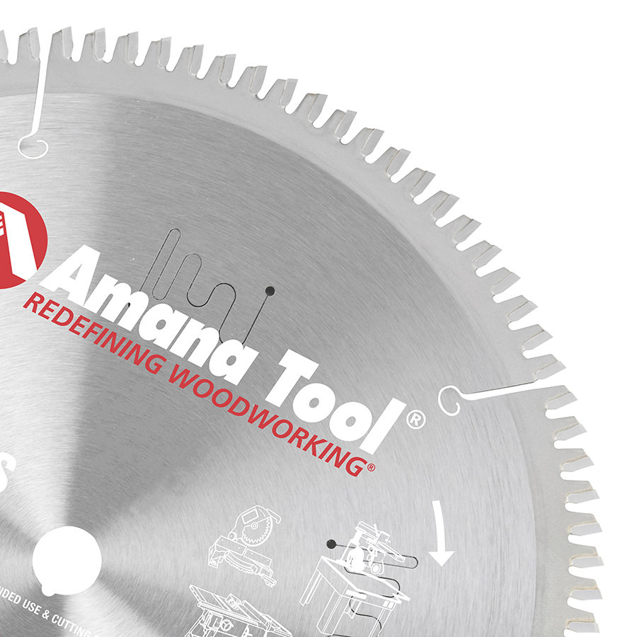 Amana 510101 Carbide Tipped Aluminum and Non-Ferrous Metals 10 Inch Dia x 100T TCG, -6 Deg, 5/8 Bore