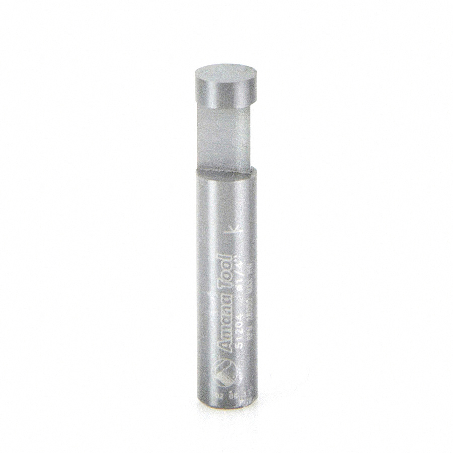 Amana 51204 Solid Carbide Short/Flat Pilot for Dado Clean Out & Dado Cleaning Flush Trim 1/4 Dia x 1/4 x 1/4 Inch Shank x 1-Flute