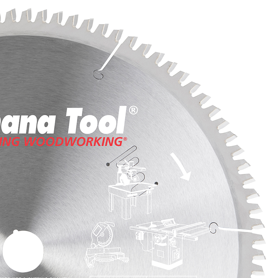 Amana 512961 Carbide Tipped Aluminum and Non-Ferrous Metals 12 Inch Dia x 96T TCG, -6 Deg, 1 Inch Bore