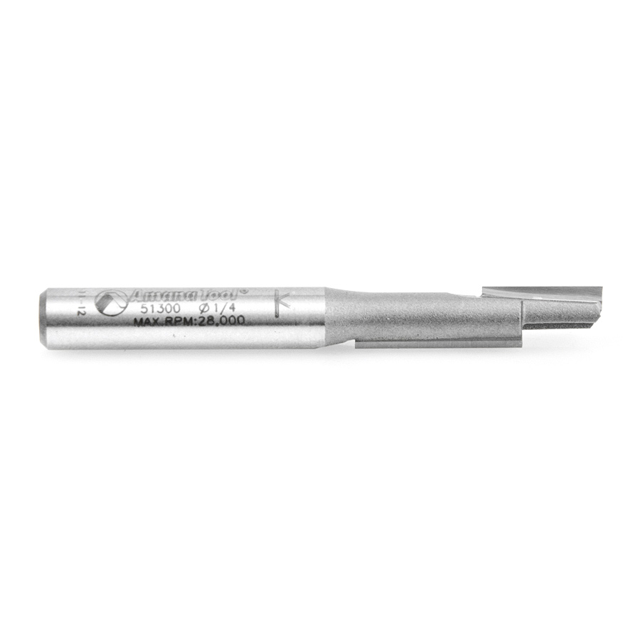 Amana 51300 Carbide Tipped Stagger Tooth Plunge 1/4 Dia x 1 Inch x 1/4 Shank