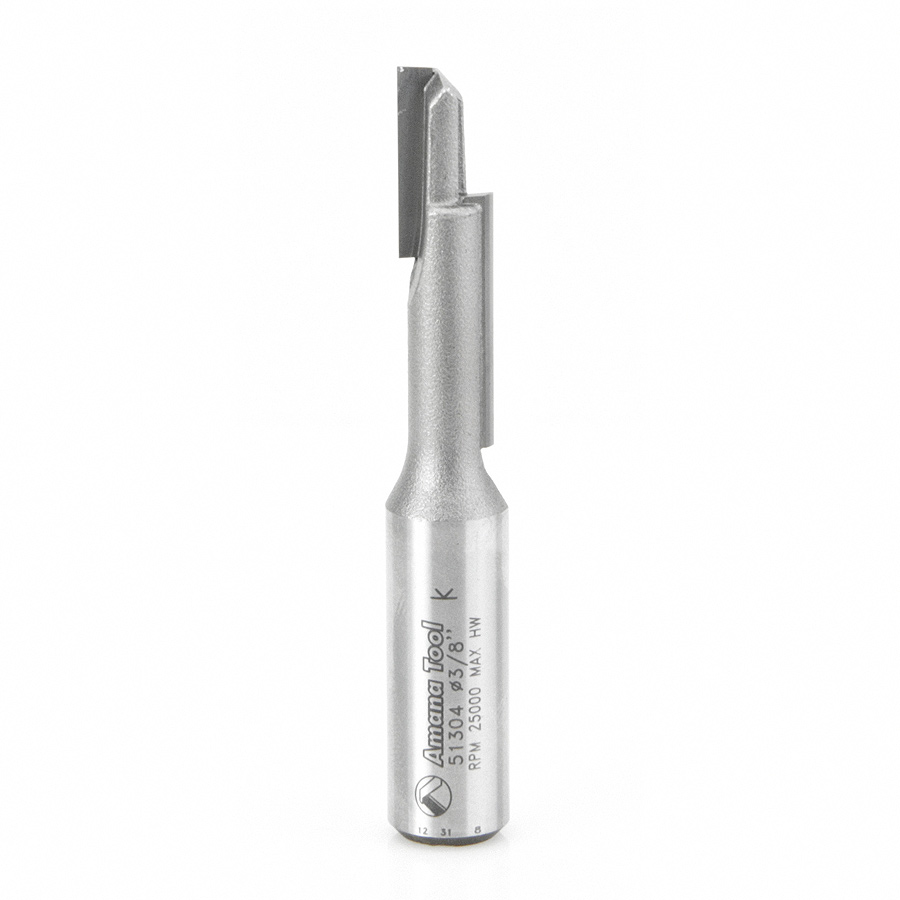 Amana 51304 Carbide Tipped Stagger Tooth Plunge 3/8 Dia x 1-1/2 x 1/2 Inch Shank