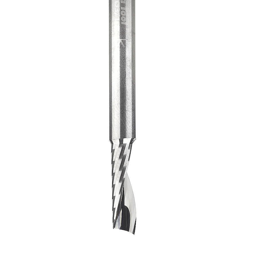 Amana 51412 Solid Carbide CNC Spiral 'O' Flute, Plastic Cutting 3/16 Dia x 5/8 x 3/16 Shank Up-Cut Router Bit